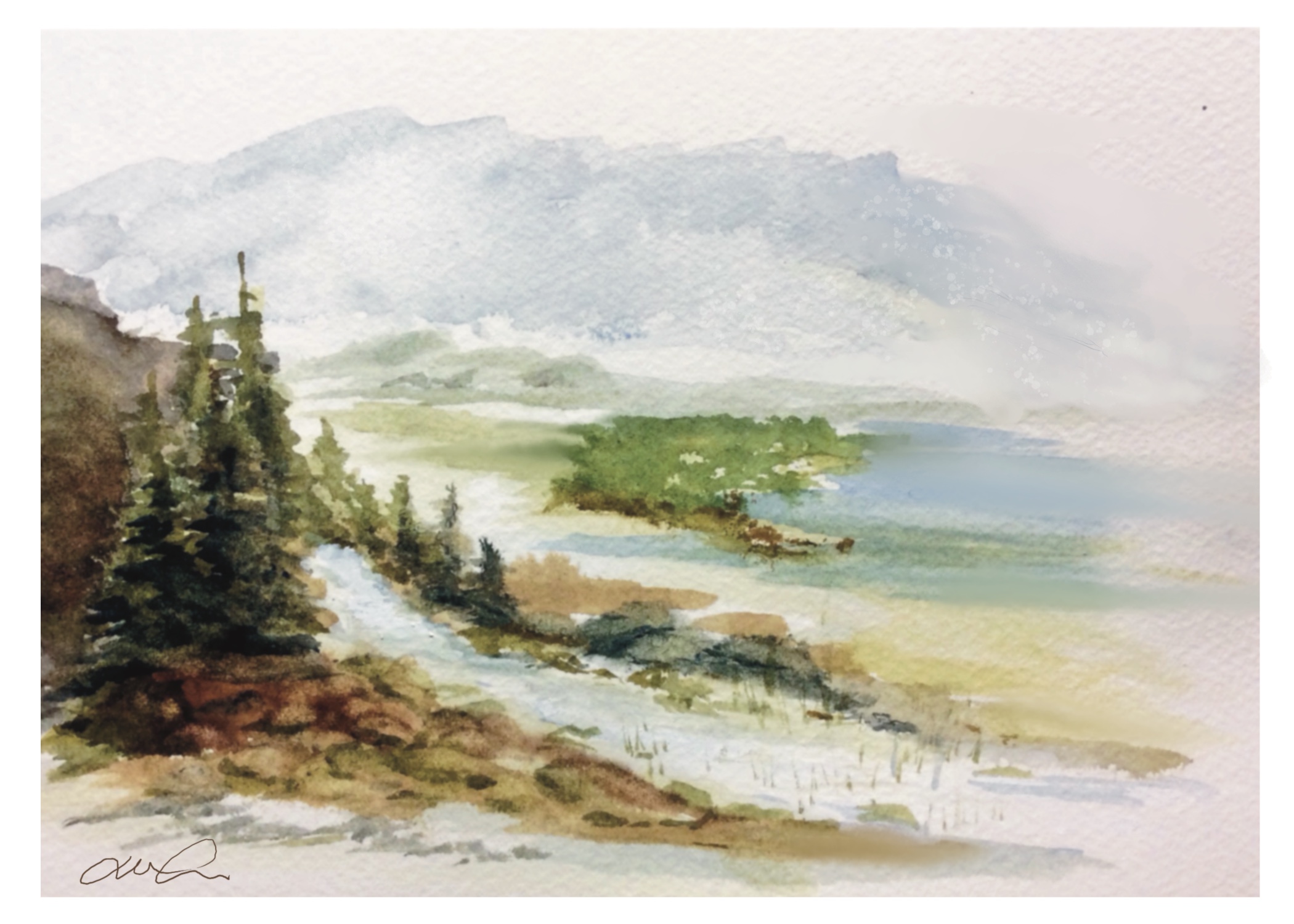 À flanc de montagne