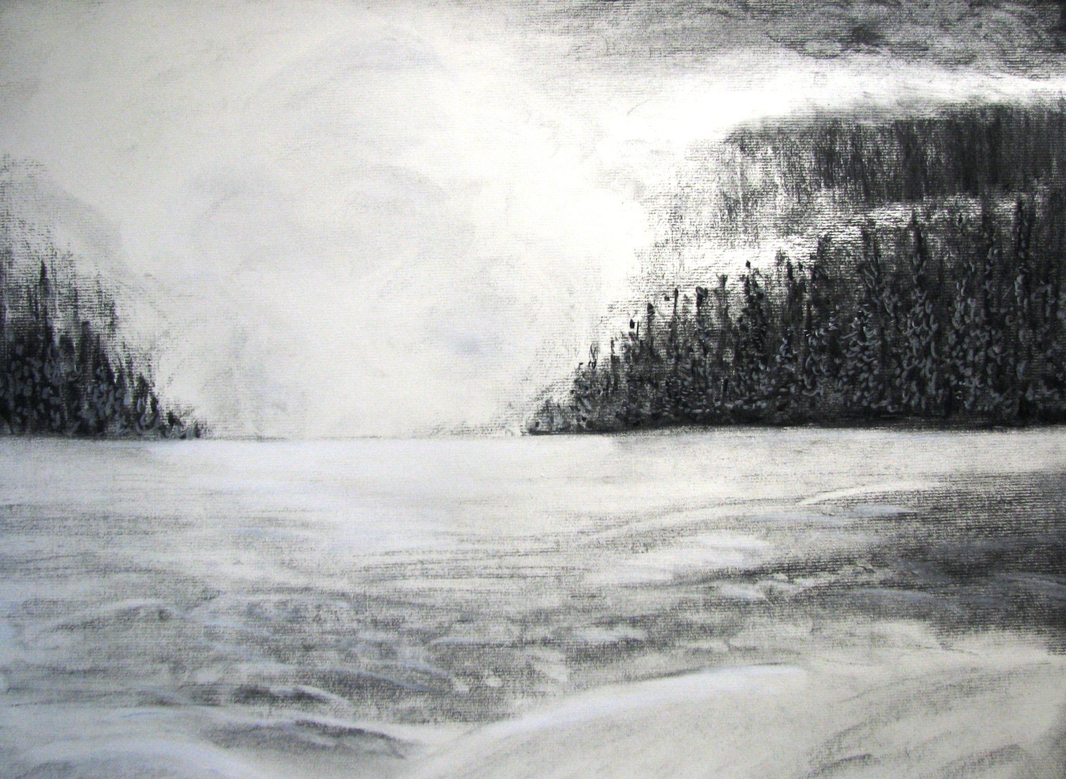 Atmosphère d’hiver en montagne