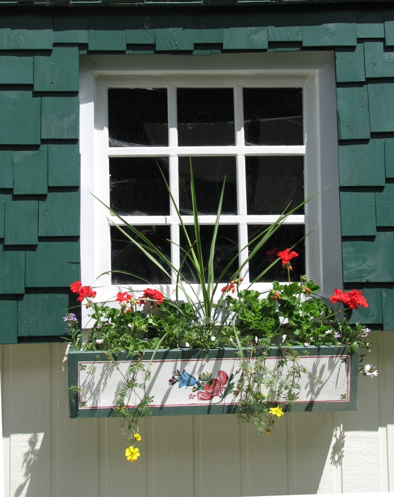 Boîte à fleurs pour la remise