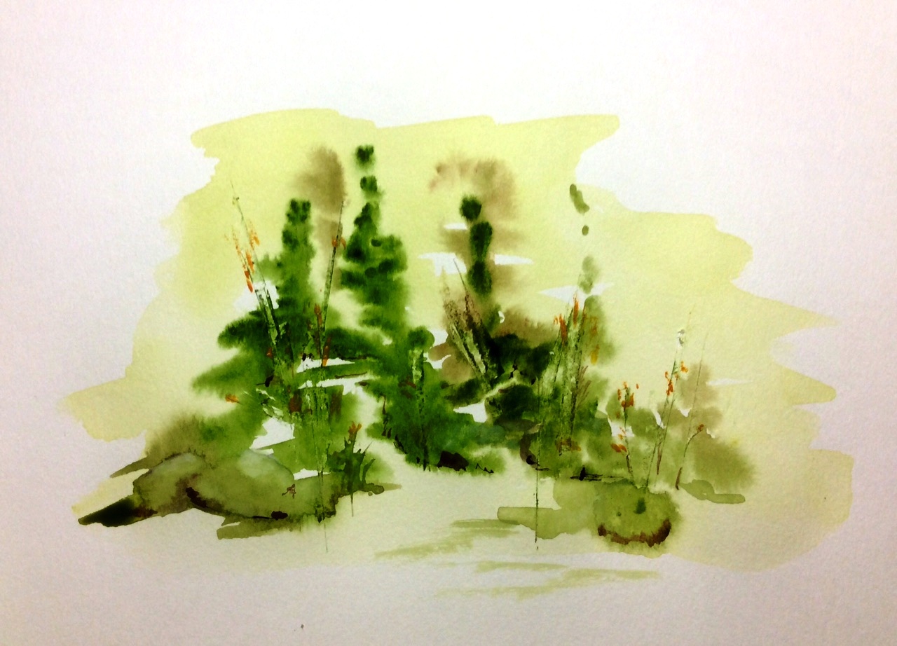 Derrière l’étang