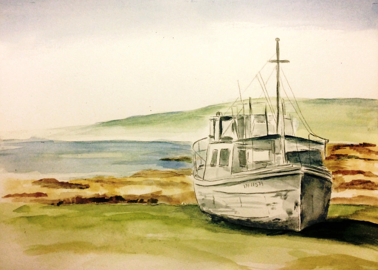 Échoué dans le calme