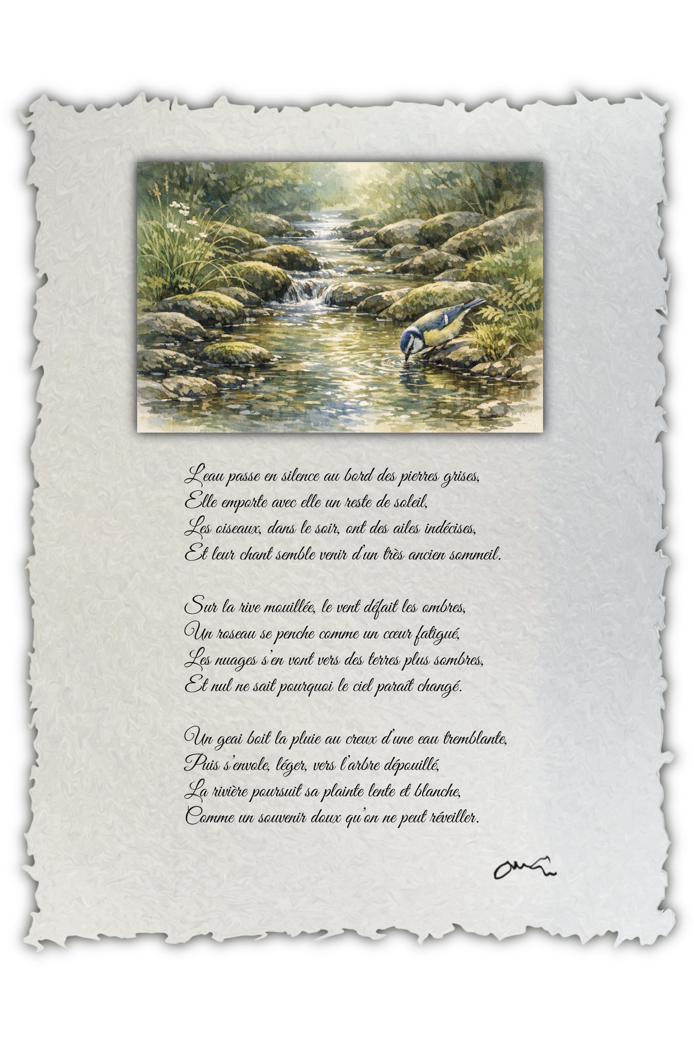 L'eau et l'oiseau